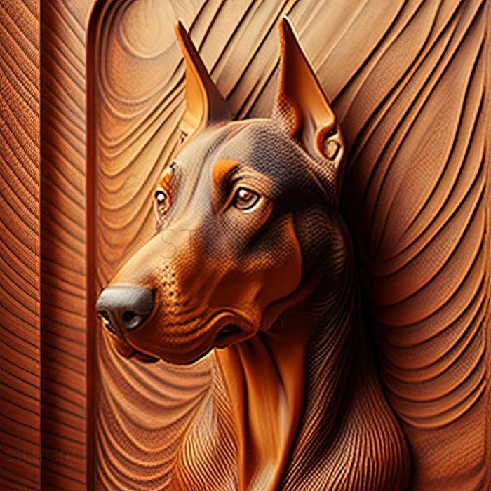 3D model Doberman dog (STL)